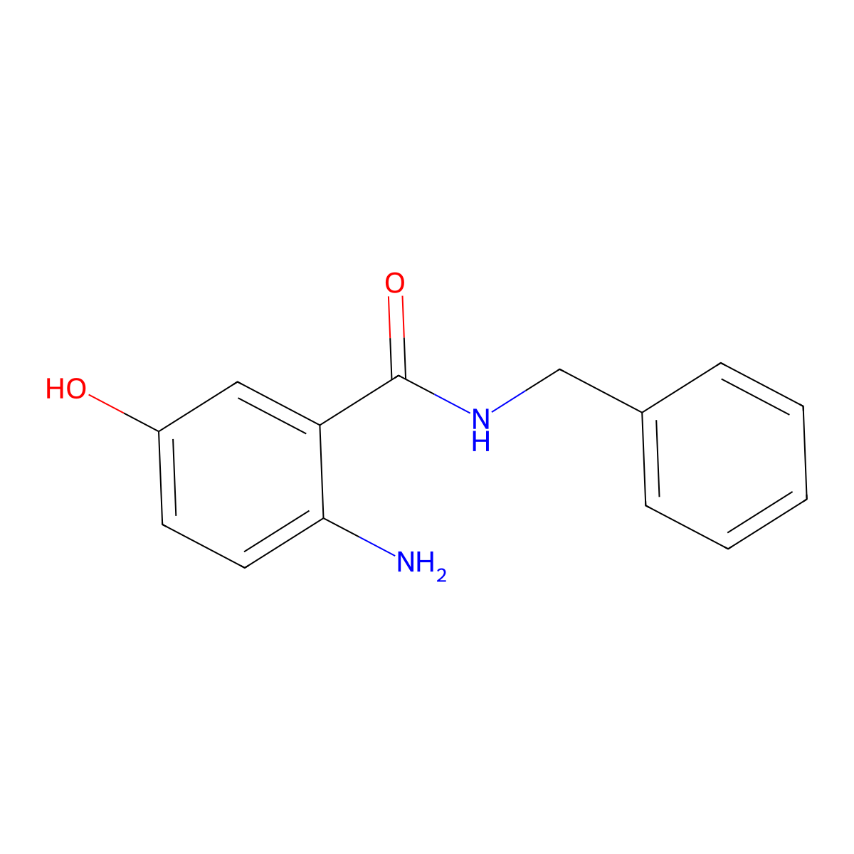 2-amino-N-benzyl-5-hydroxybenzamide molecular structure, CAS 301528-54-1