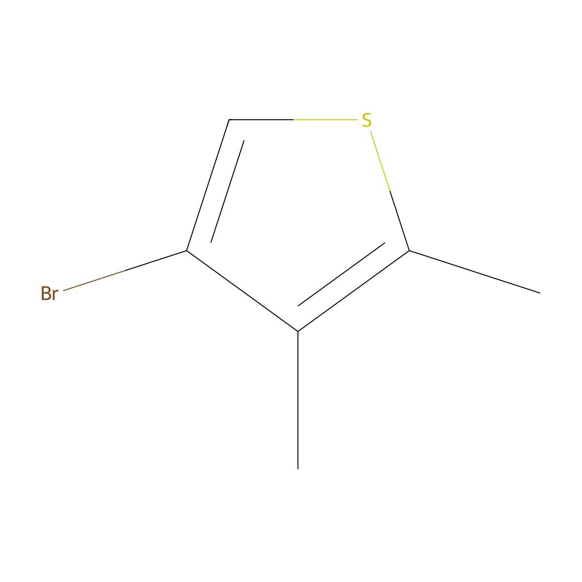 4-Bromo-2,3-dimethylthiophene molecular structure, CAS 30153-46-9