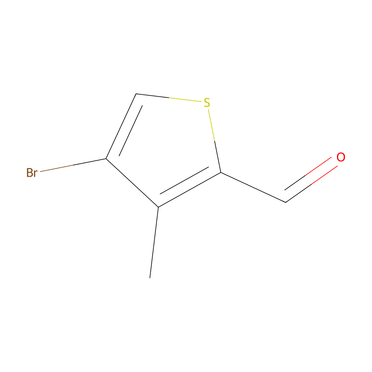 4-Bromo-3-methylthiophene-2-carbaldehyde molecular structure, CAS 30153-47-0