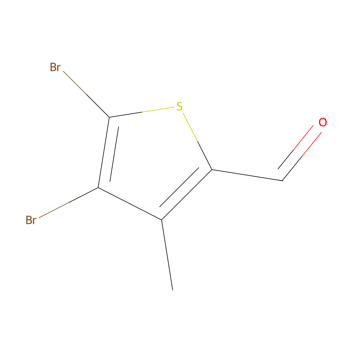 4,5-Dibromo-3-methylthiophene-2-carbaldehyde molecular structure, CAS 30153-49-2
