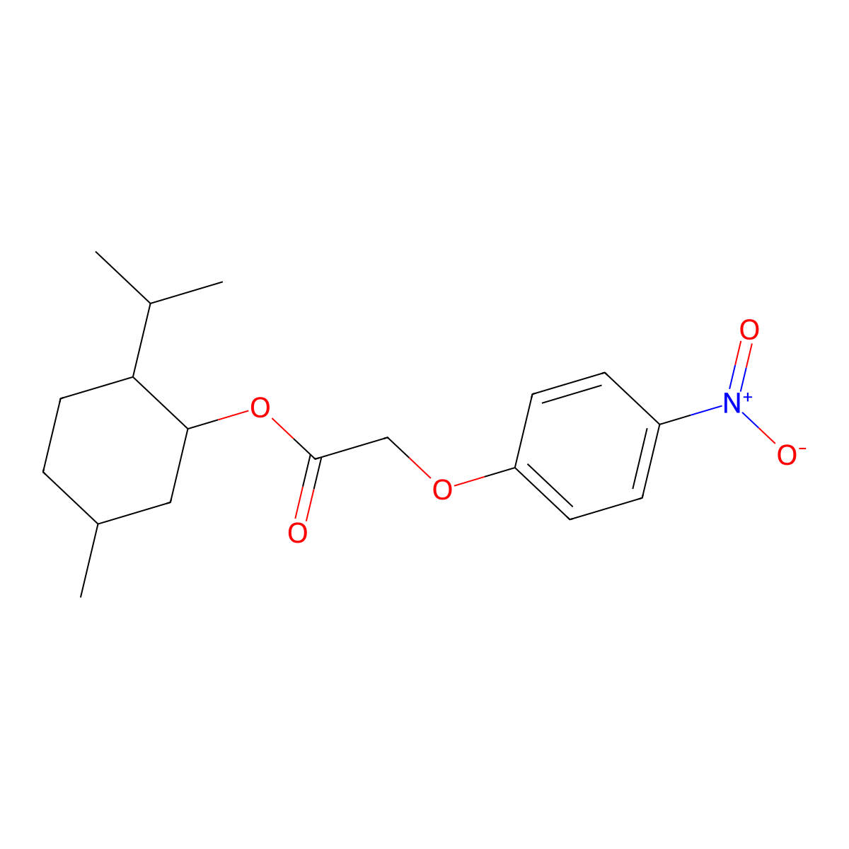 2-Isopropyl-5-methylcyclohexyl 2-(4-nitrophenoxy)acetate molecular structure, CAS 301532-56-9