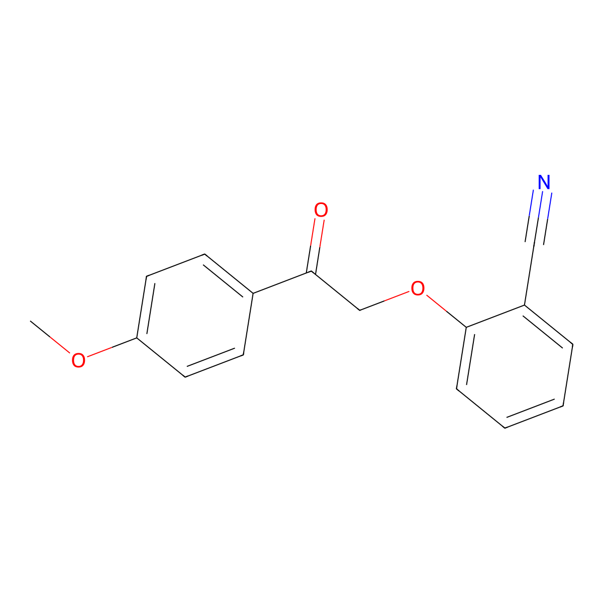 2-[2-(4-Methoxyphenyl)-2-oxoethoxy]benzonitrile molecular structure, CAS 301538-60-3
