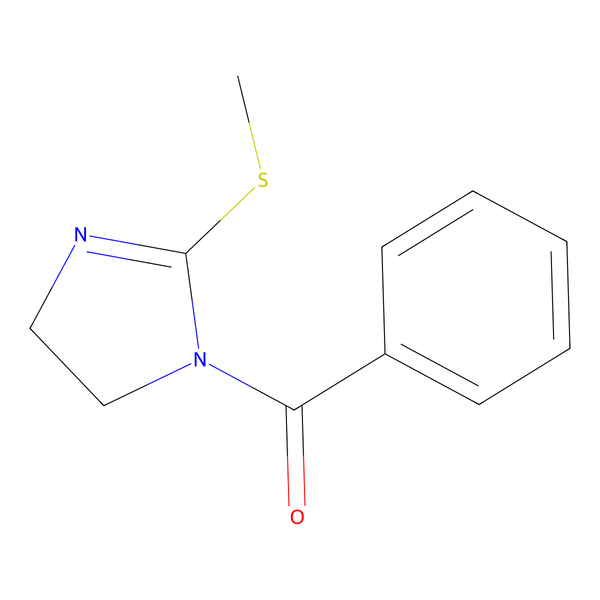 (2-Methylsulfanyl-4,5-dihydroimidazol-1-yl)-phenylmethanone molecular structure, CAS 30156-22-0