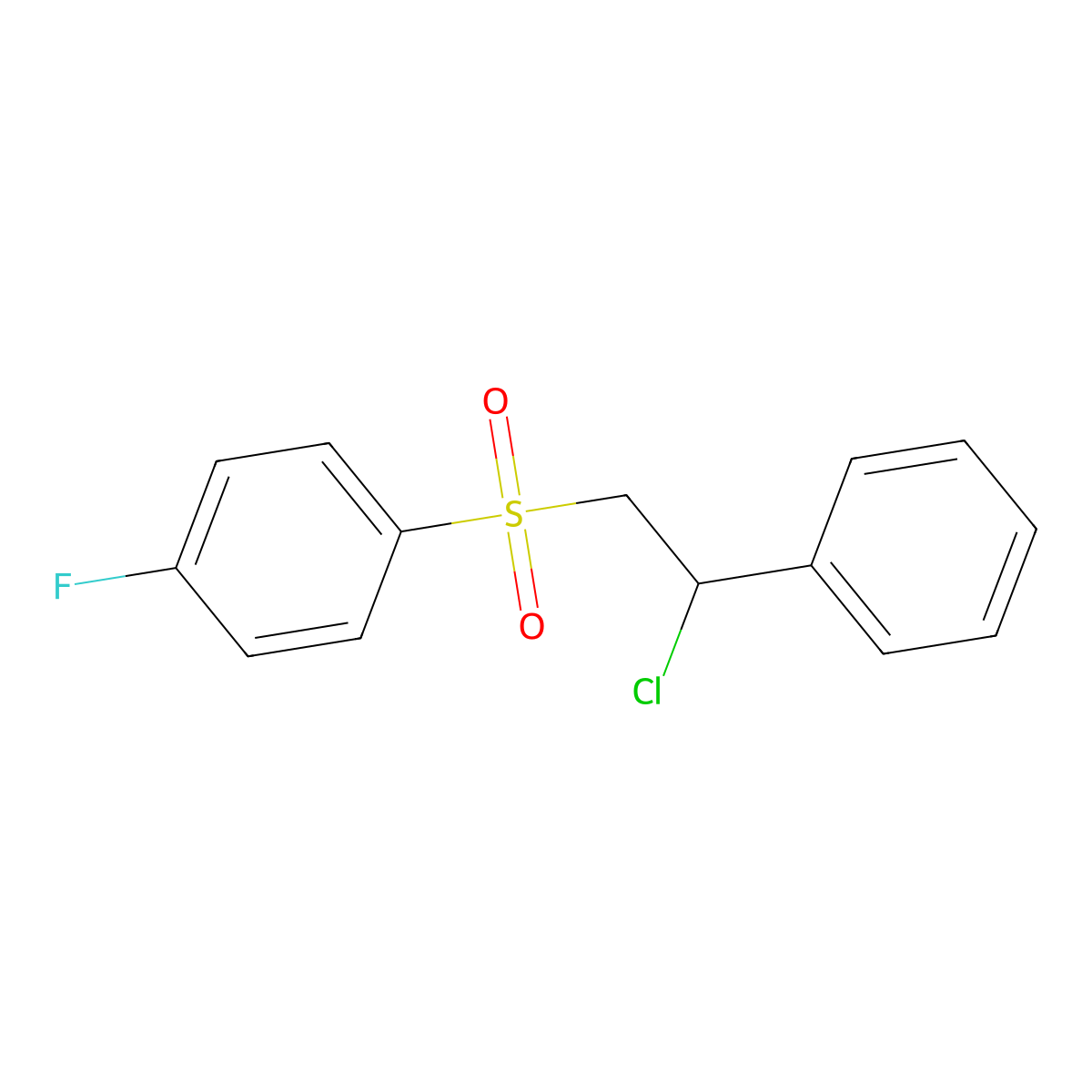 1-(2-Chloro-2-phenylethyl)sulfonyl-4-fluorobenzene molecular structure, CAS 30158-44-2