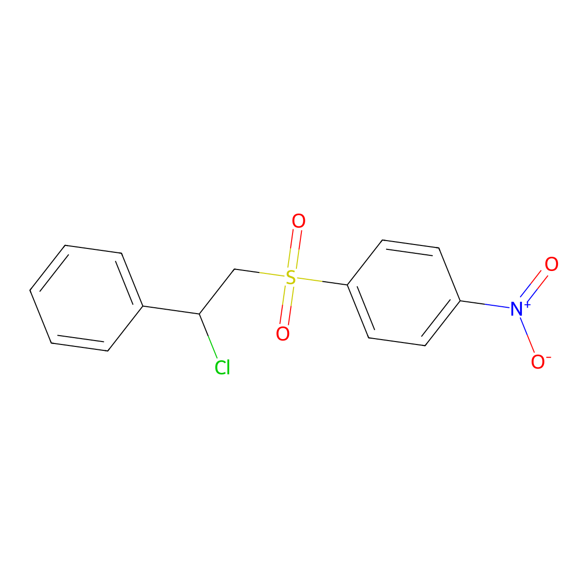 1-[(2-Chloro-2-phenylethyl)sulfonyl]-4-nitrobenzene molecular structure, CAS 30158-46-4