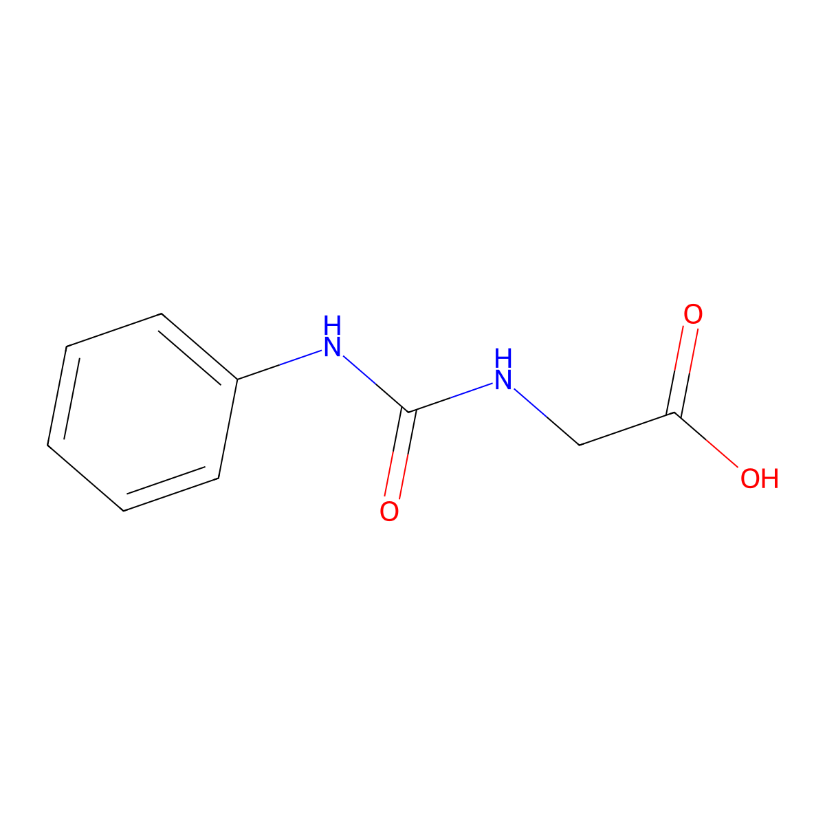 [(Anilinocarbonyl)amino]acetic acid molecular structure, CAS 3016-39-5