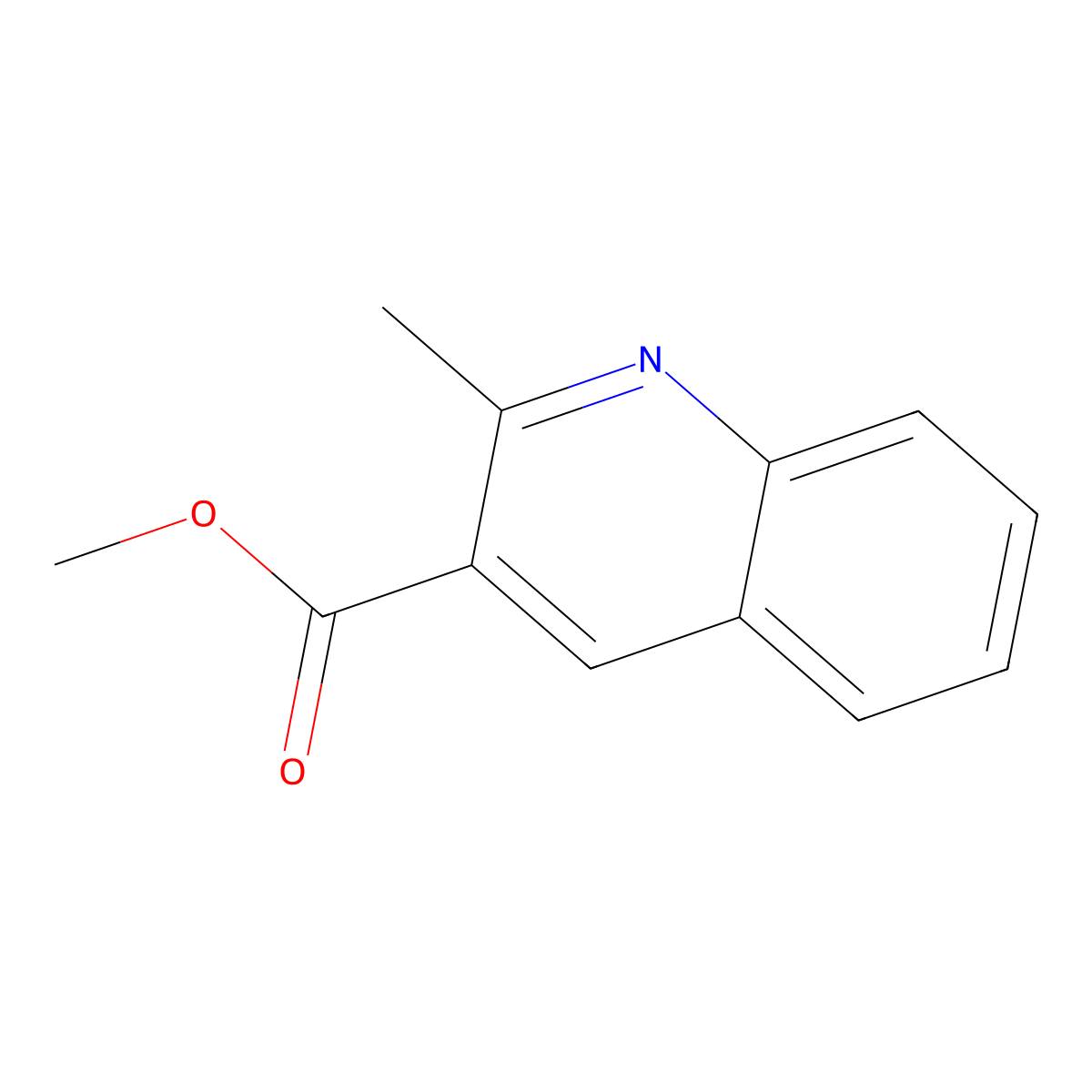 Methyl 2-methylquinoline-3-carboxylate molecular structure, CAS 30160-03-3