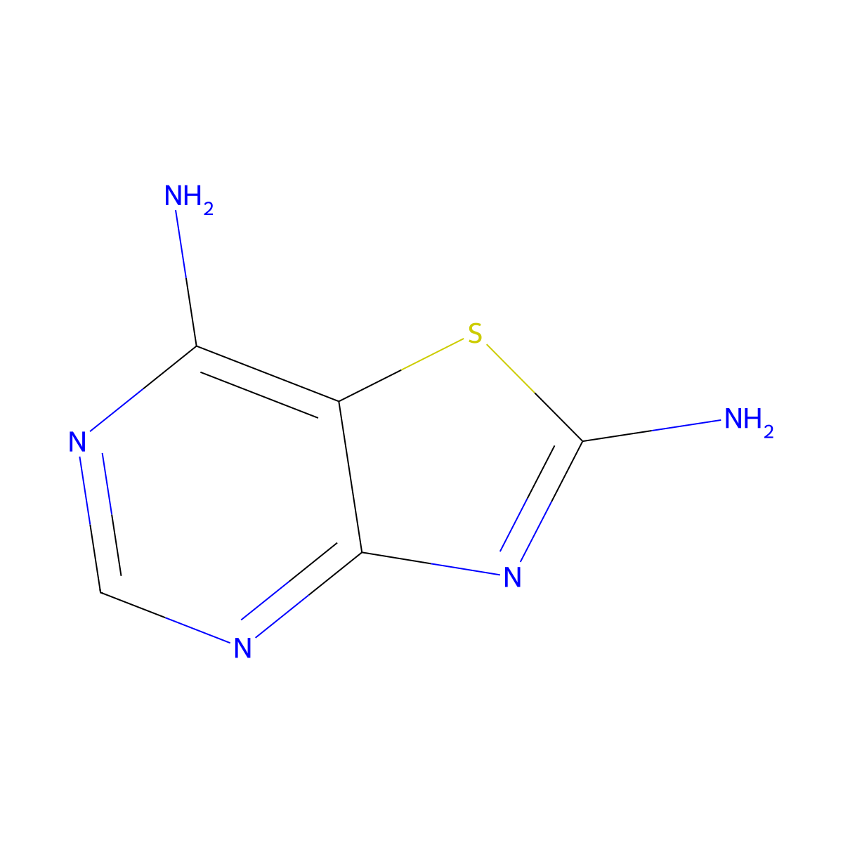 Thiazolo[4,5-d]pyrimidine-2,7-diamine molecular structure, CAS 30162-02-8