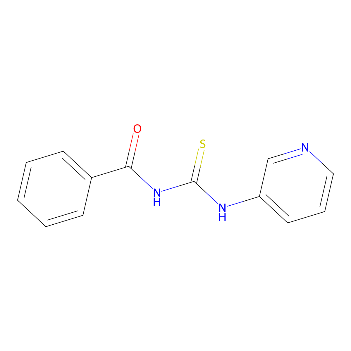 N-Benzoyl-N'-(3-pyridinyl)thiourea molecular structure, CAS 30162-36-8
