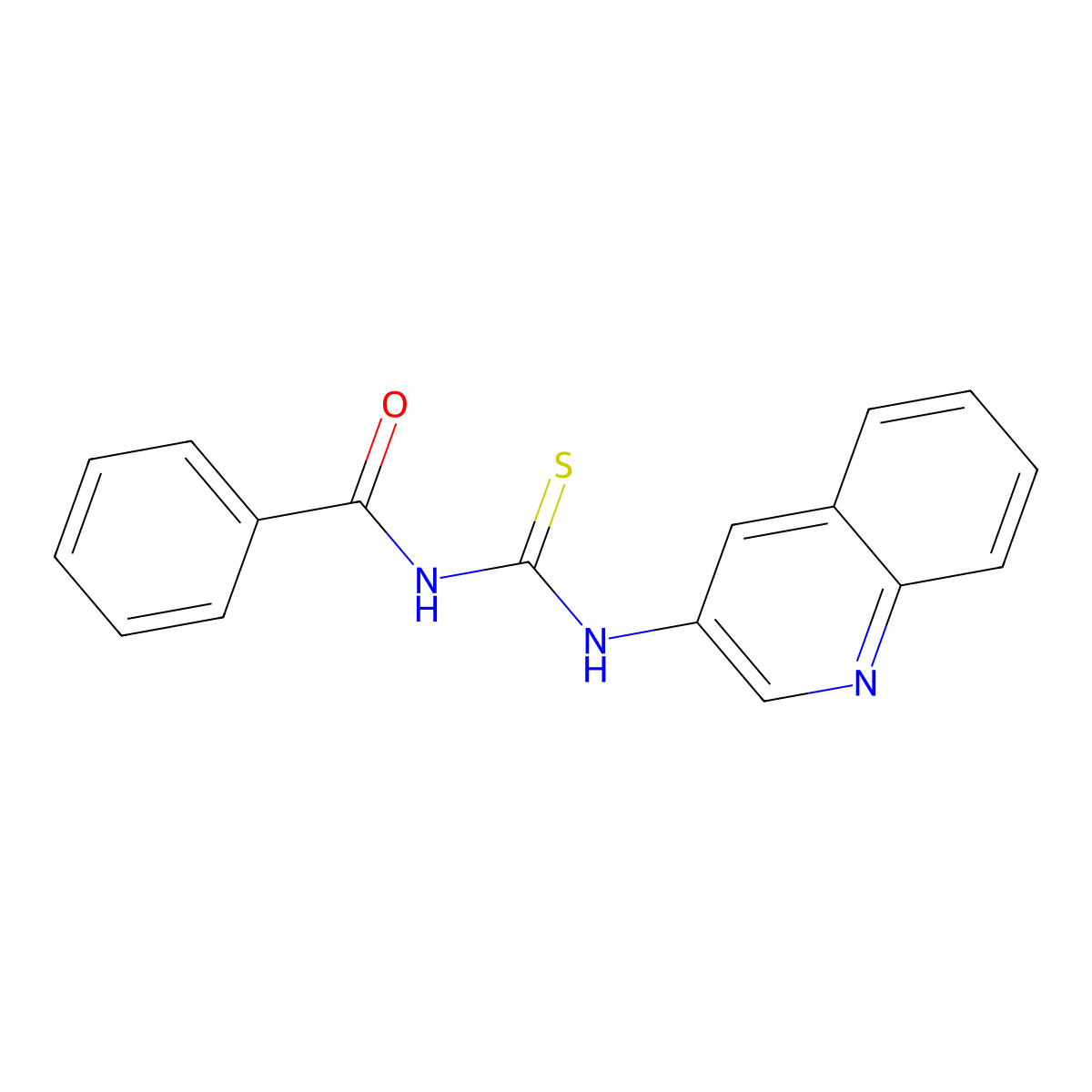 N-benzoyl-N'-(3-quinolinyl)thiourea molecular structure, CAS 30162-38-0
