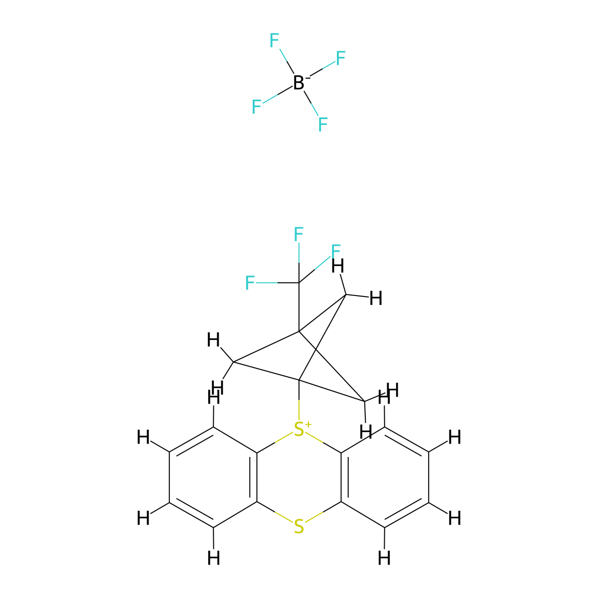 5-[3-(Trifluoromethyl)bicyclo[1.1.1]pentan-1-yl]-5H-thianthren-5-ium Tetrafluoroborate molecular structure, CAS 3016429-33-4