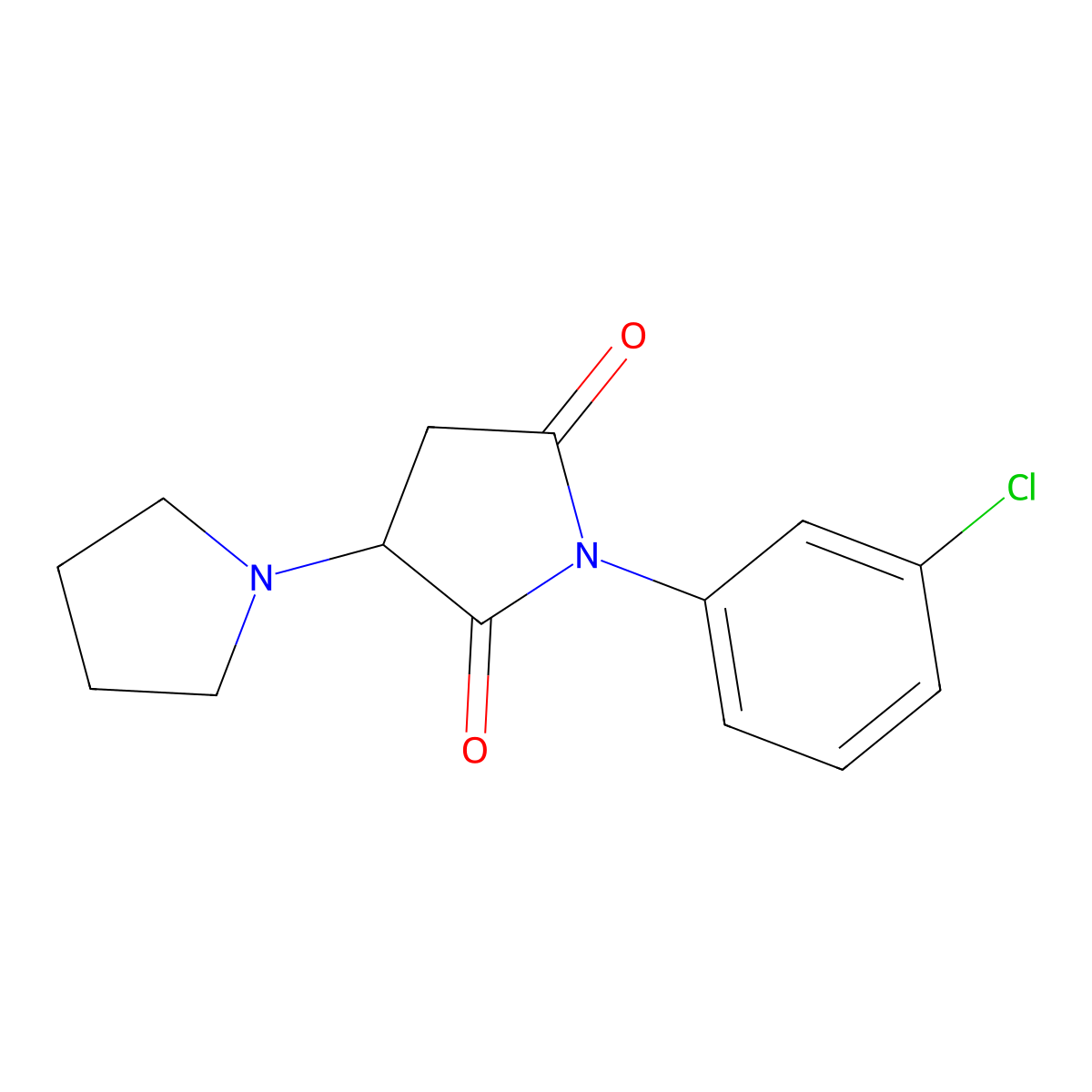 1-(3-Chlorophenyl)-3-pyrrolidin-1-ylpyrrolidine-2,5-dione molecular structure, CAS 301654-66-0