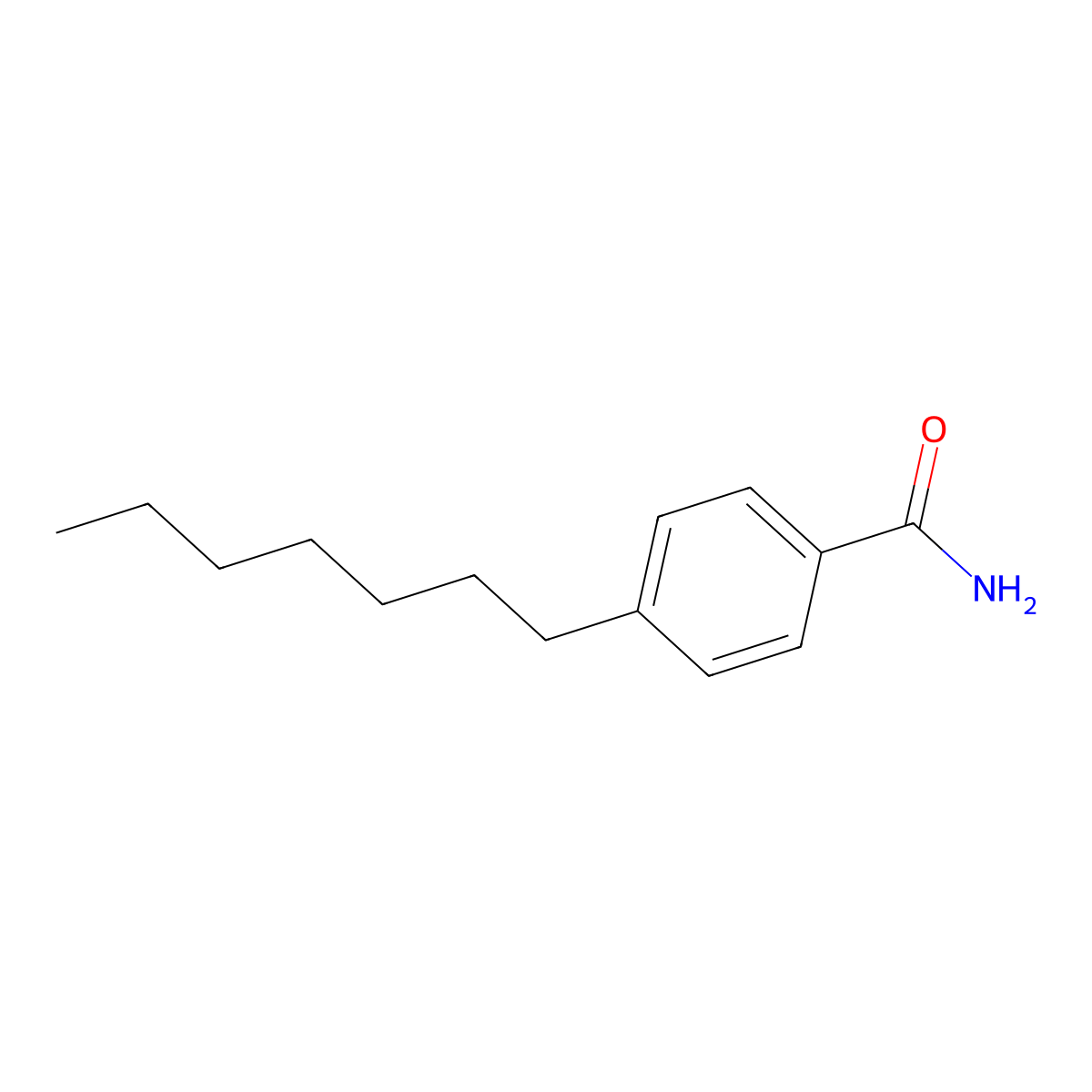 4-Heptylbenzamide molecular structure, CAS 301656-72-4