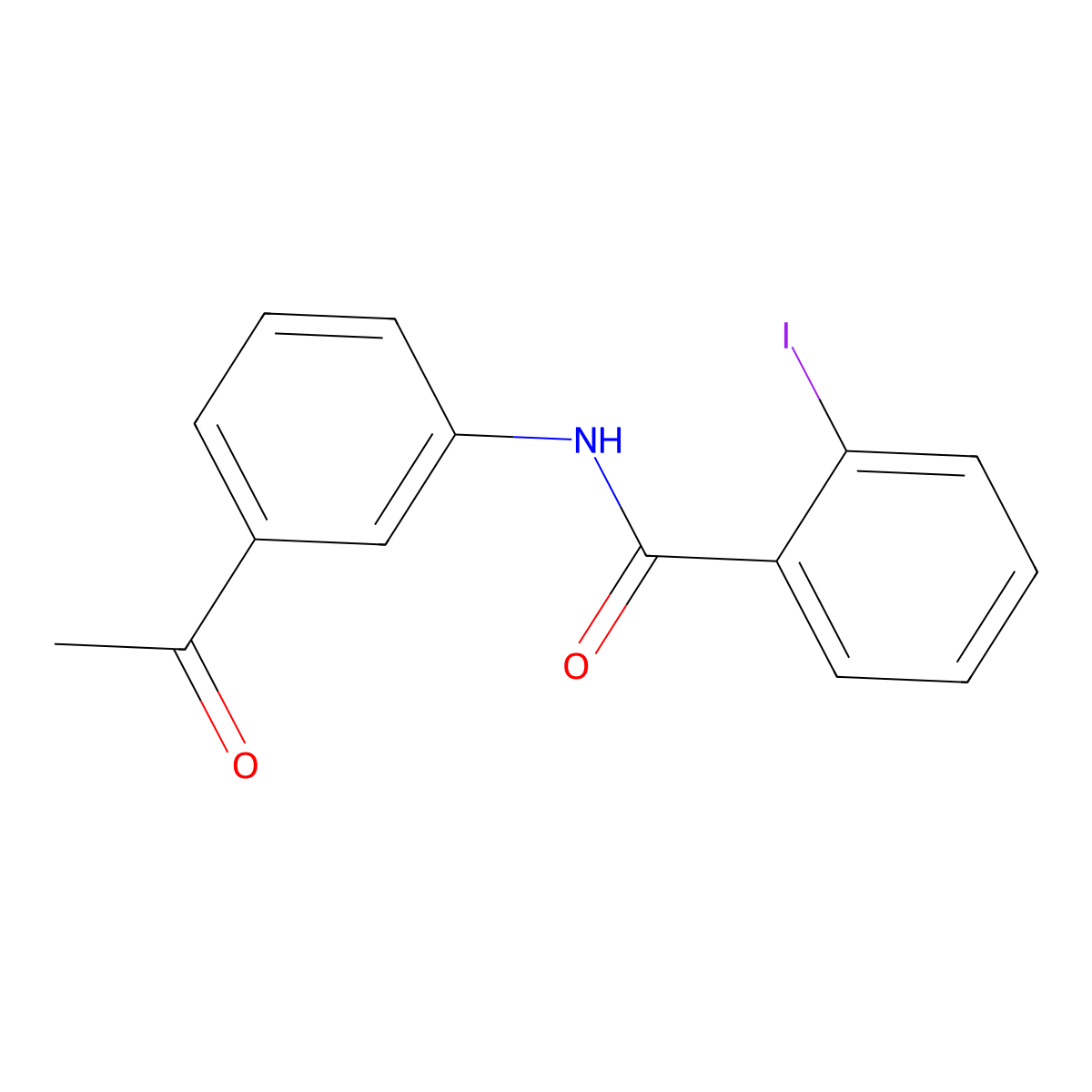 N-(3-acetylphenyl)-2-iodobenzamide molecular structure, CAS 301656-89-3