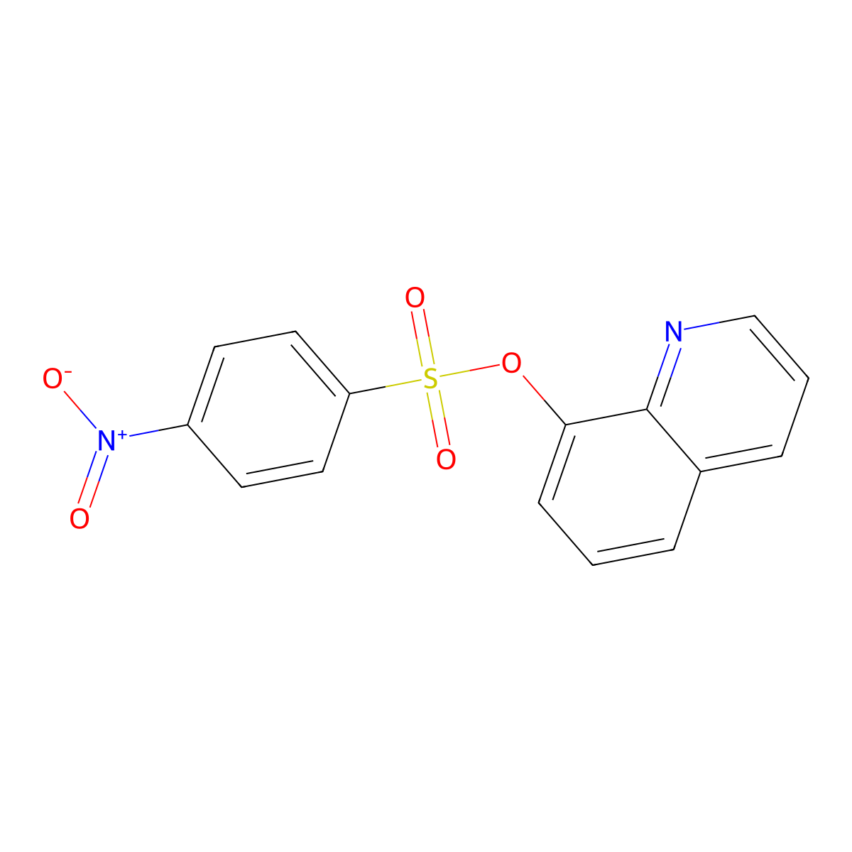 Quinolin-8-yl 4-nitrobenzenesulfonate molecular structure, CAS 301657-16-9