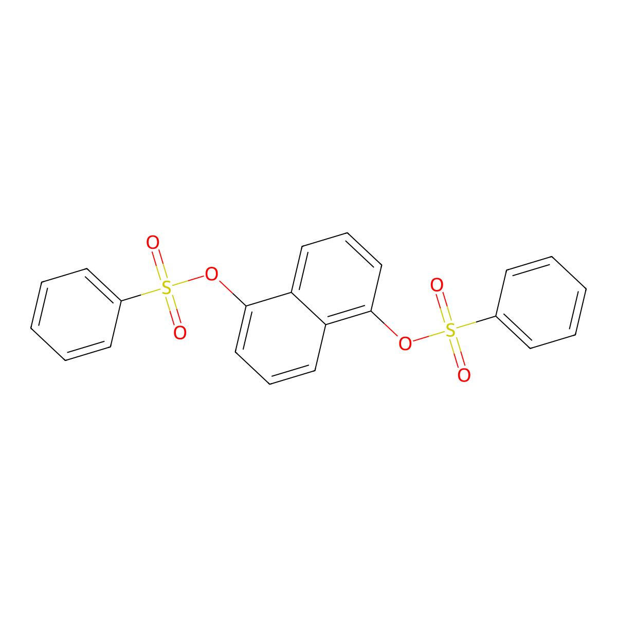 5-[(Phenylsulfonyl)oxy]-1-naphthyl benzenesulfonate molecular structure, CAS 301657-65-8