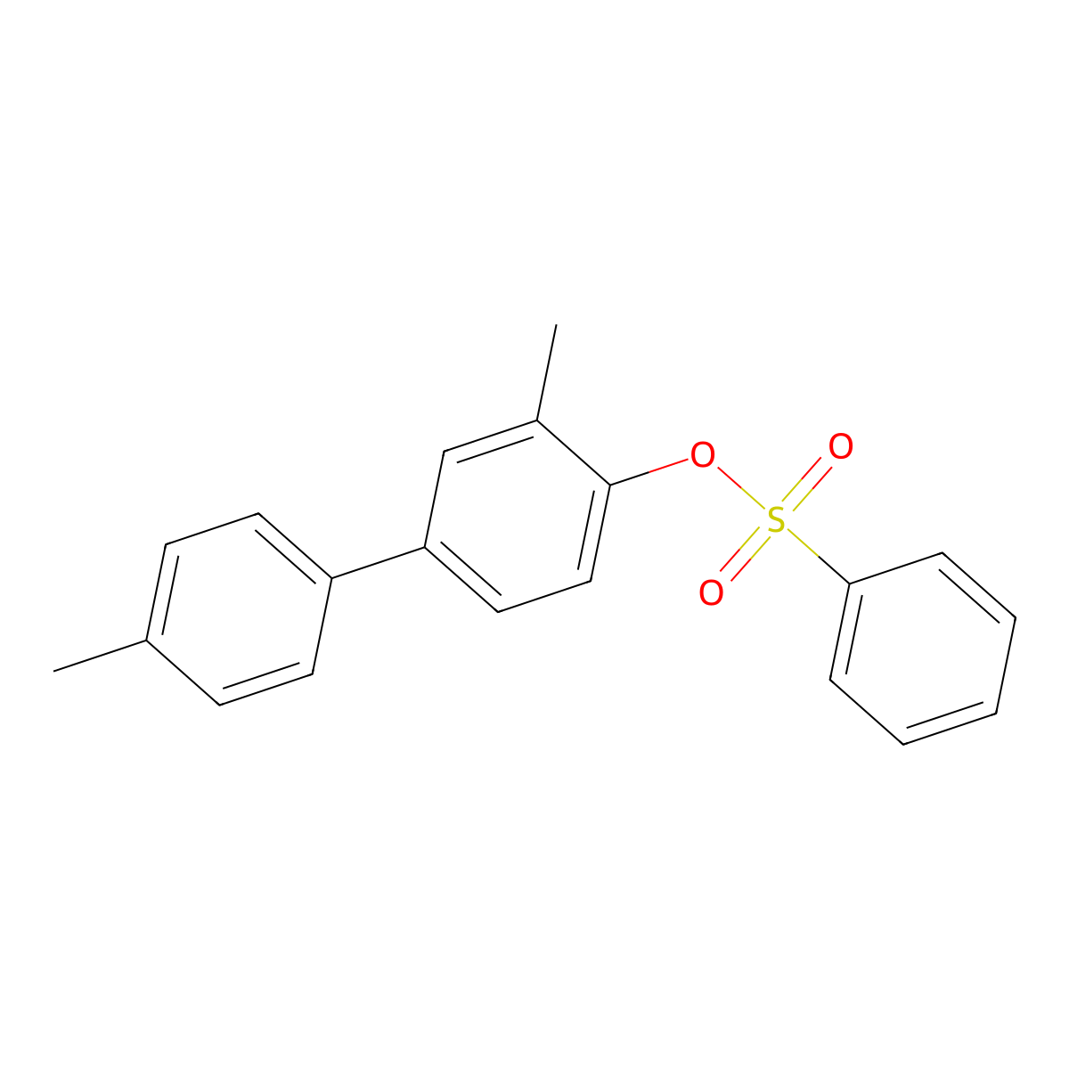 3,4'-Dimethyl[1,1'-biphenyl]-4-yl benzenesulfonate molecular structure, CAS 301657-70-5