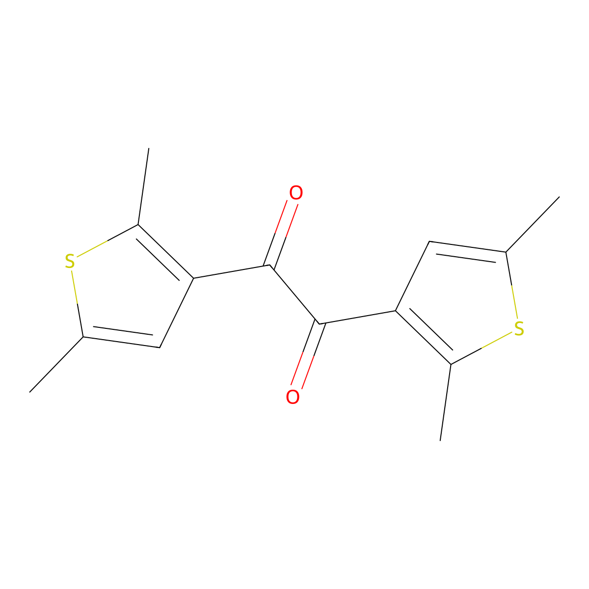 1,2-Bis(2,5-dimethylthiophen-3-yl)ethane-1,2-dione molecular structure, CAS 301662-11-3