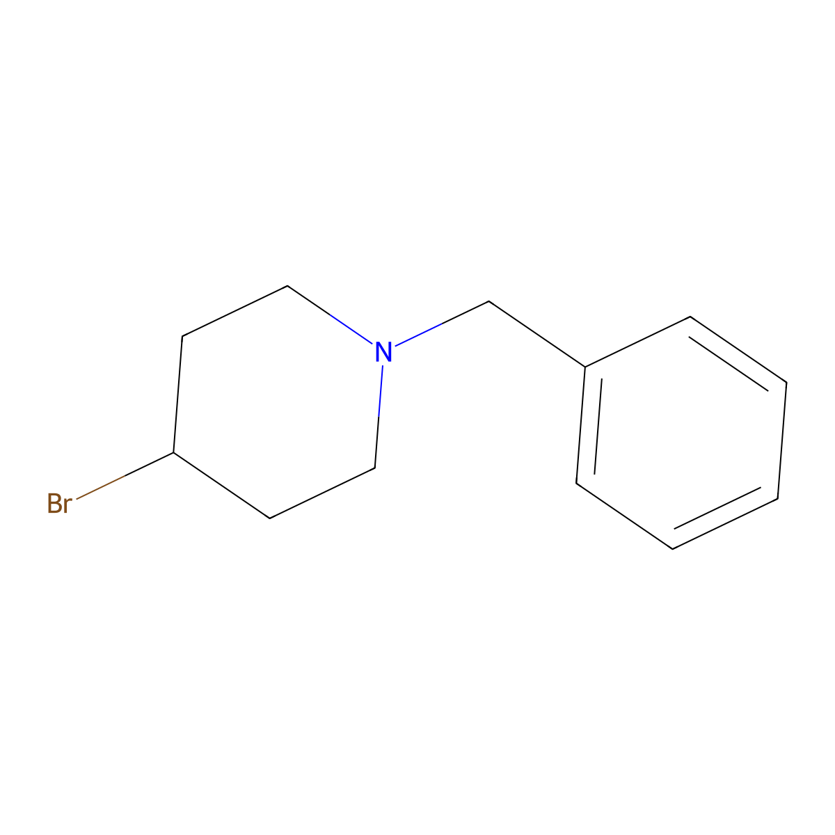 1-Benzyl-4-bromopiperidine molecular structure, CAS 301665-60-1