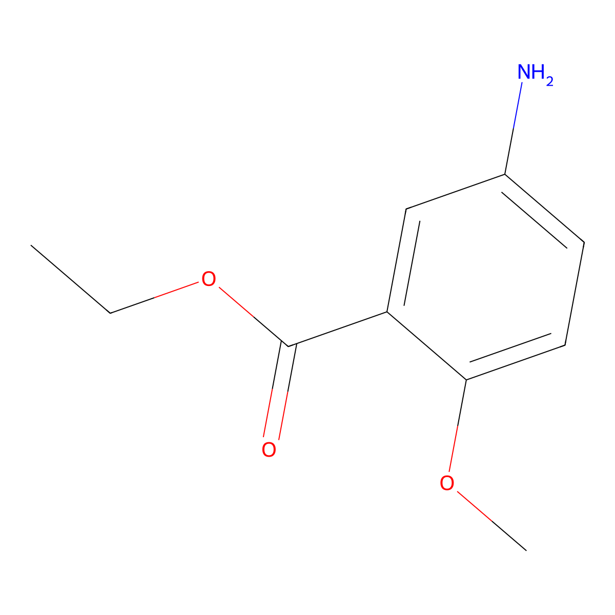 Ethyl 5-amino-2-methoxybenzoate molecular structure, CAS 301666-04-6