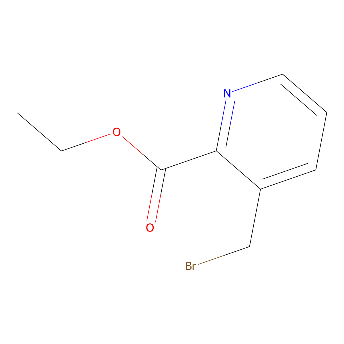 Ethyl 3-(bromomethyl)picolinate molecular structure, CAS 301666-61-5