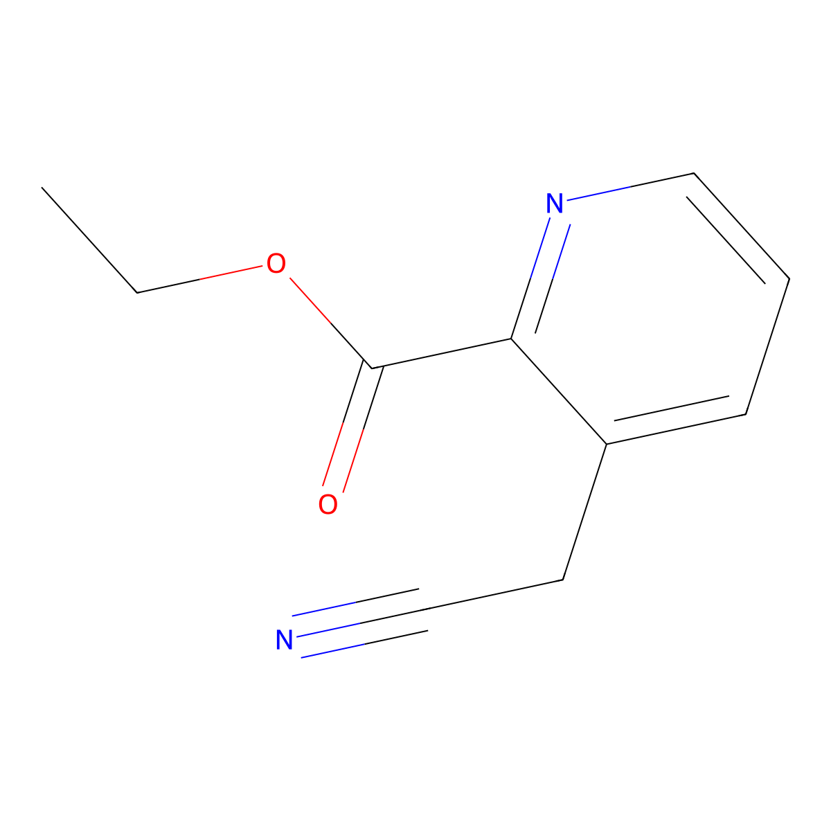 Ethyl 3-(cyanomethyl)picolinate molecular structure, CAS 301666-62-6
