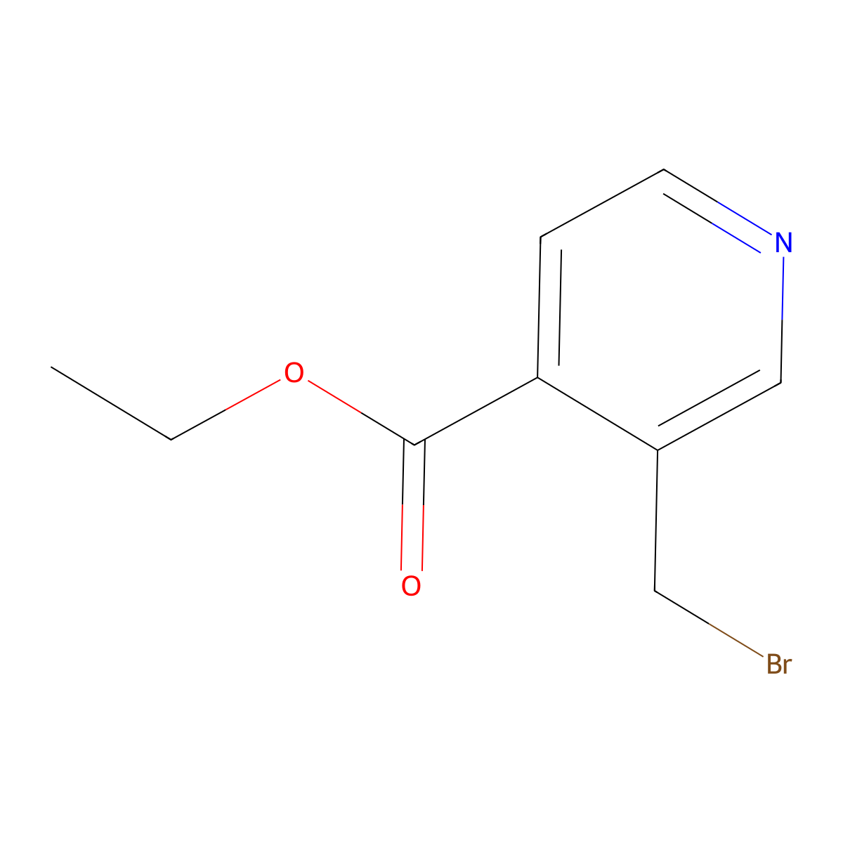 Ethyl 3-(bromomethyl)pyridine-4-carboxylate molecular structure, CAS 301666-68-2