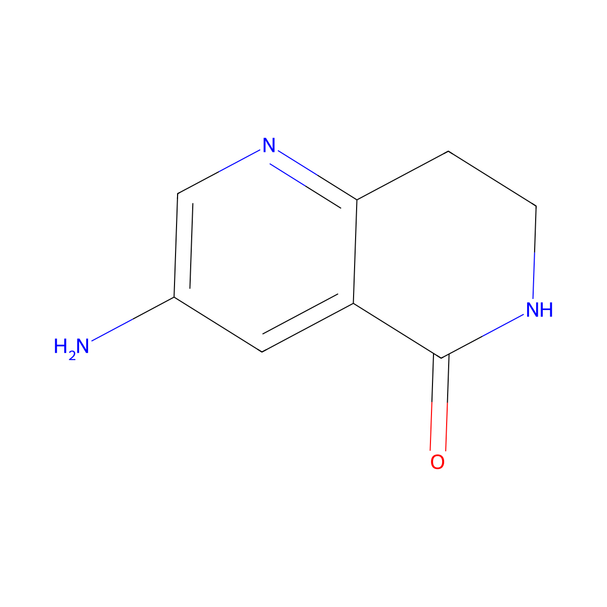 3-Amino-5,6,7,8-tetrahydro-1,6-naphthyridin-5-one molecular structure, CAS 301666-80-8