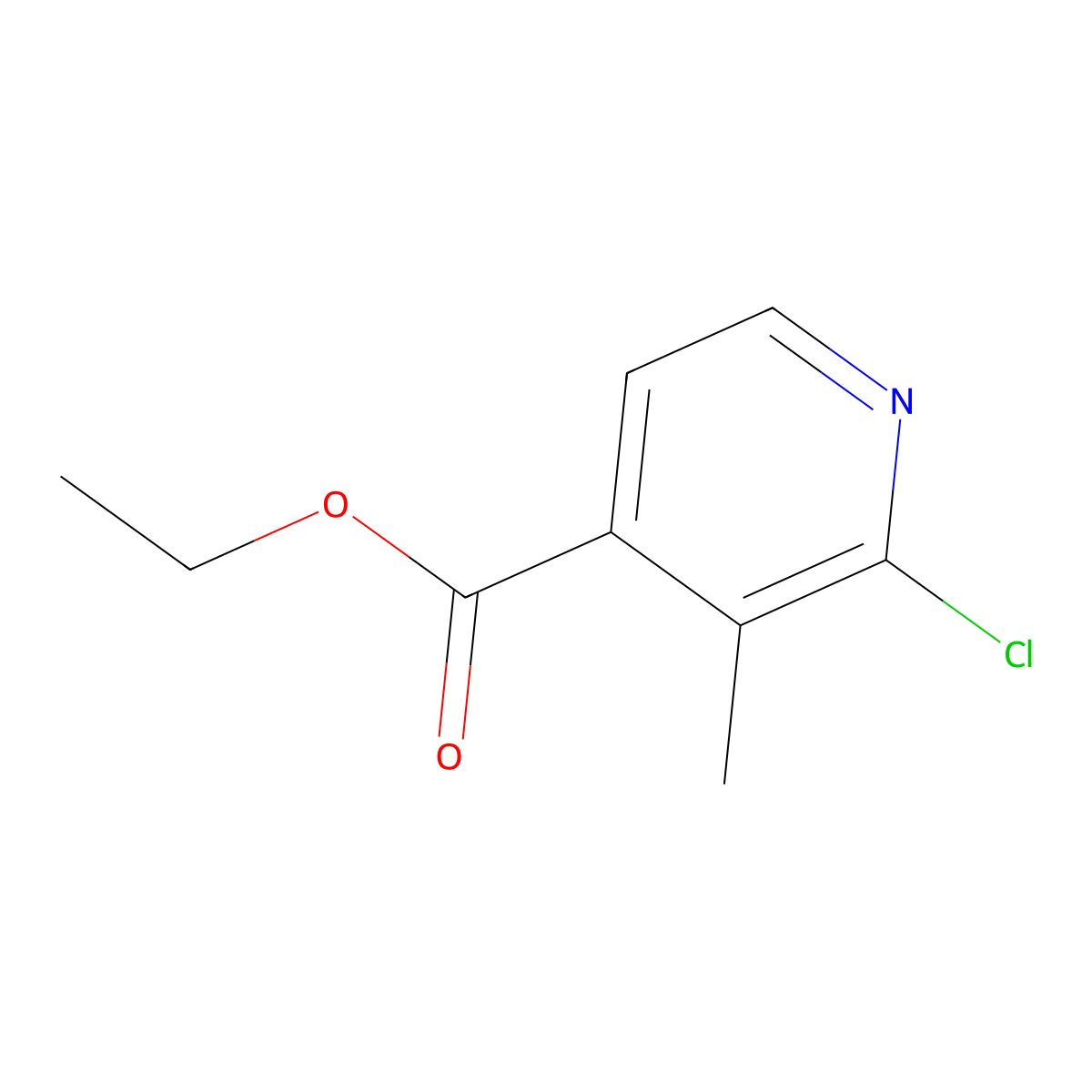 Ethyl 2-chloro-3-methylisonicotinate molecular structure, CAS 301666-92-2