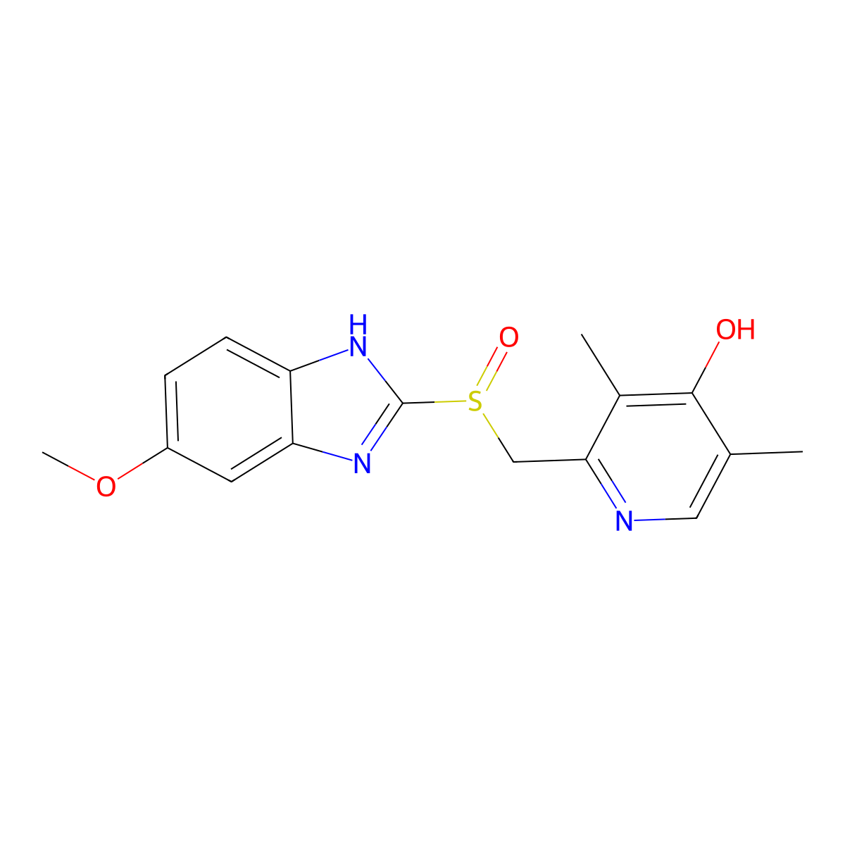 2-((6-Methoxy-1H-benzimidazole-2-sulfinyl)methyl)-3,5-dimethylpyridin-4(1H)-one molecular structure, CAS 301669-82-9