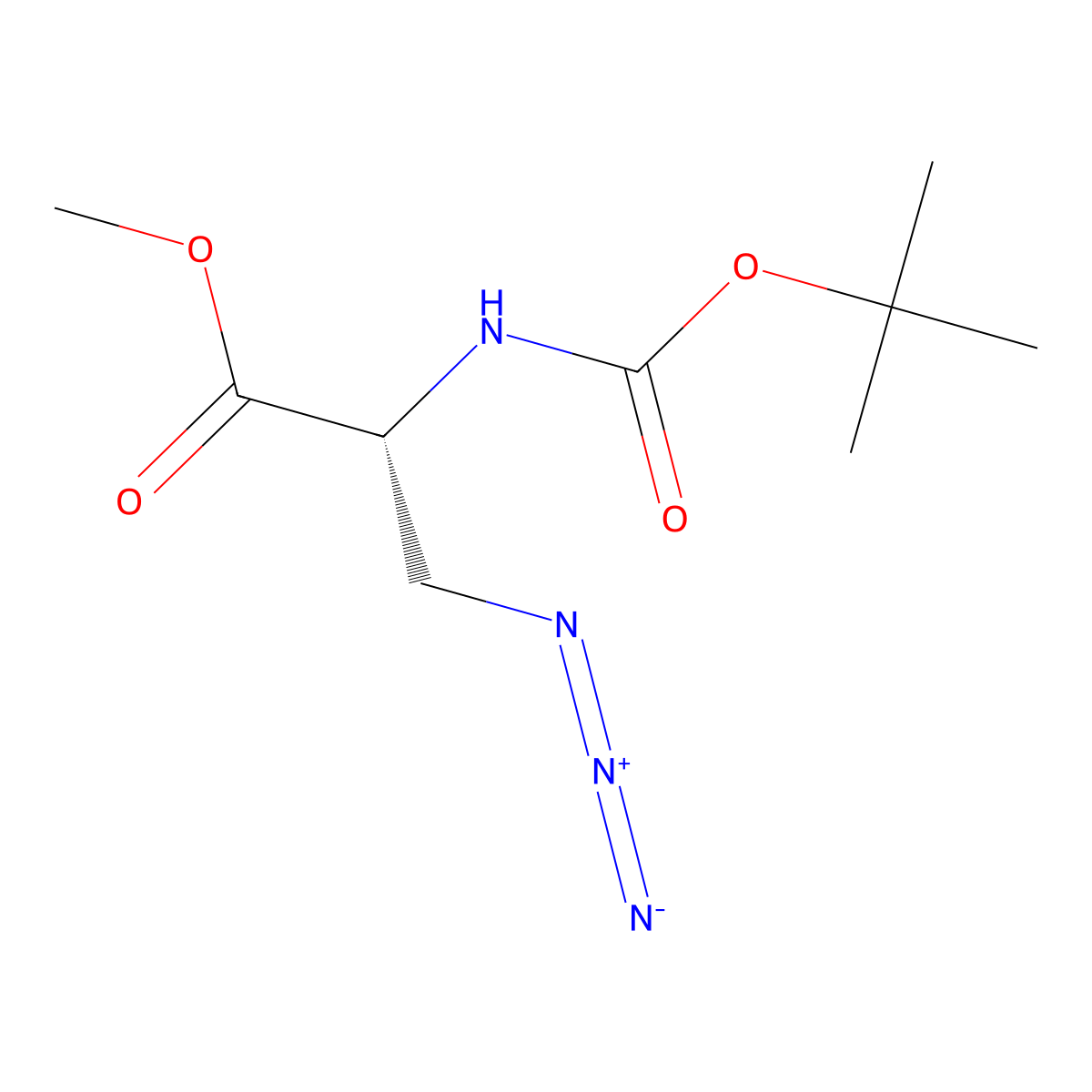 3-Azido-n-boc-d-alanine methyl ester molecular structure, CAS 301671-17-0