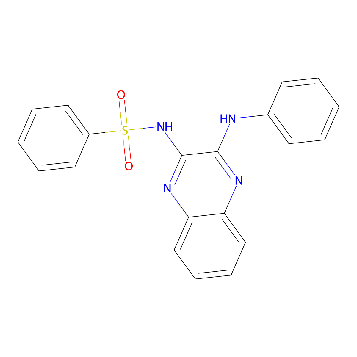 N-(3-anilinoquinoxalin-2-yl)benzenesulfonamide molecular structure, CAS 301674-44-2