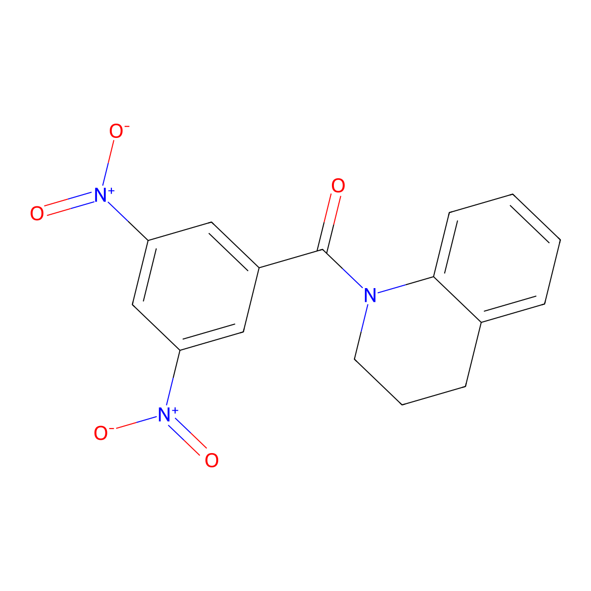 1-(3,5-Dinitrobenzoyl)-1,2,3,4-tetrahydroquinoline molecular structure, CAS 301674-76-0