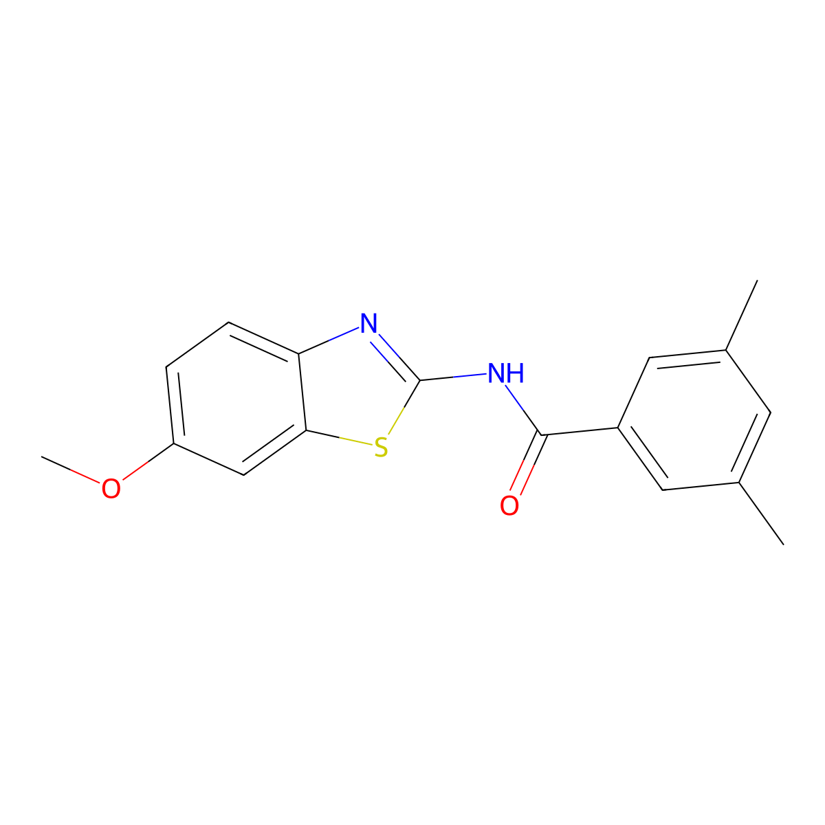N-(6-methoxy-1,3-benzothiazol-2-yl)-3,5-dimethylbenzamide molecular structure, CAS 301674-93-1