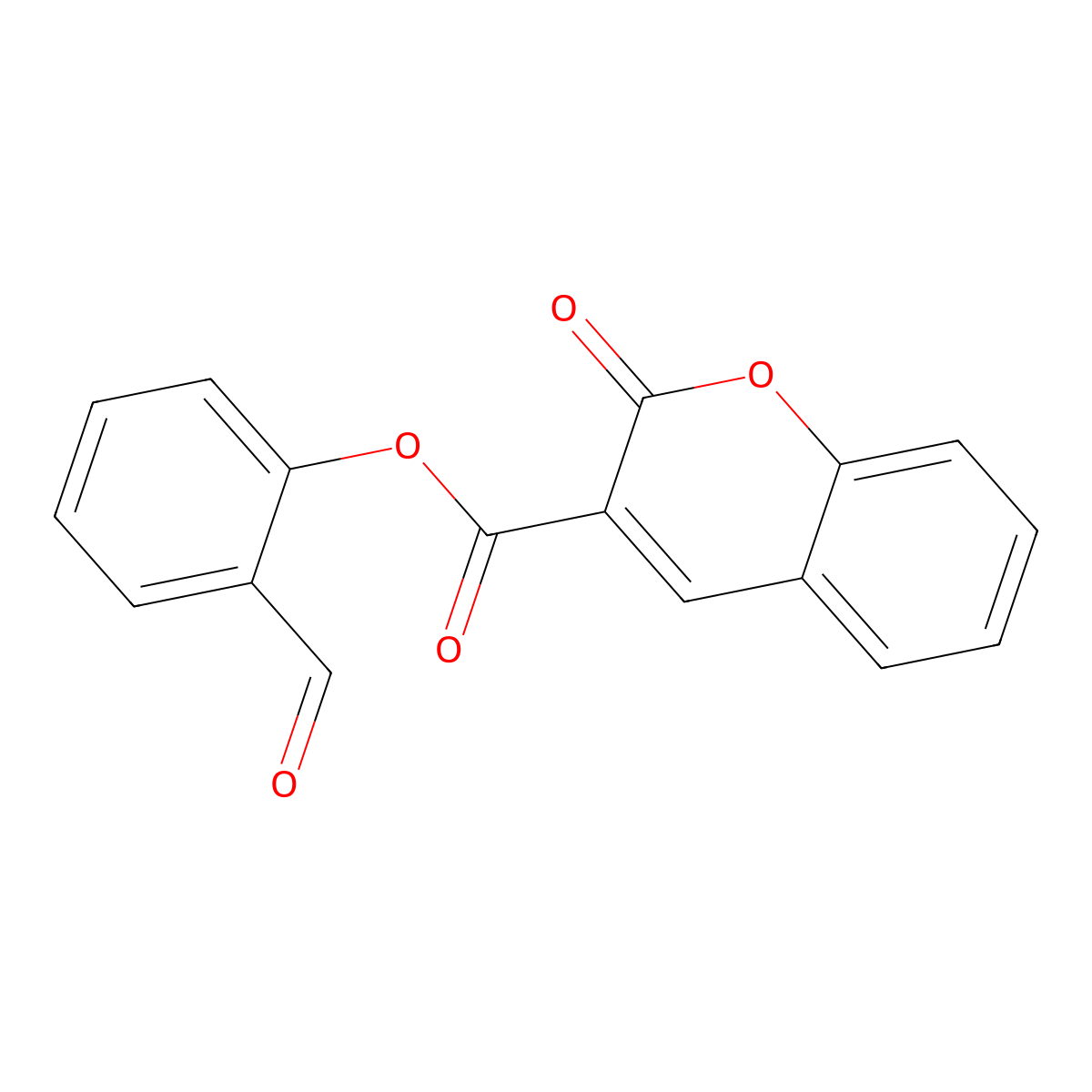 (2-Formylphenyl) 2-oxochromene-3-carboxylate molecular structure, CAS 301675-20-7