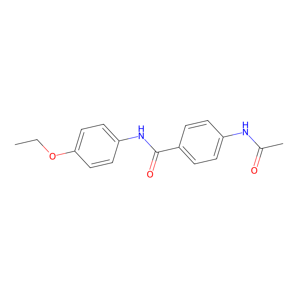 4-acetamido-N-(4-ethoxyphenyl)benzamide molecular structure, CAS 301676-80-2