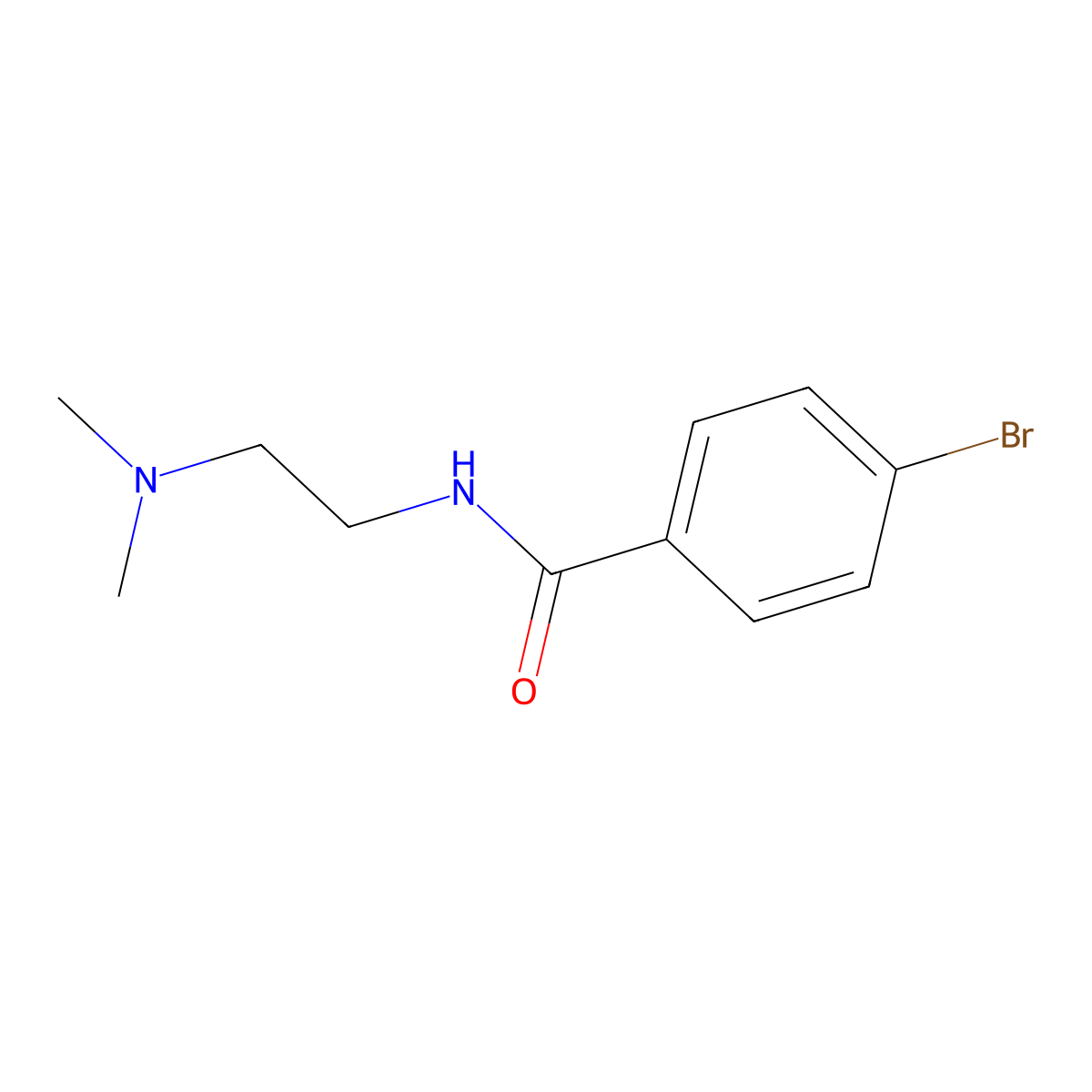 4-bromo-N-[2-(dimethylamino)ethyl]benzamide molecular structure, CAS 301678-39-7