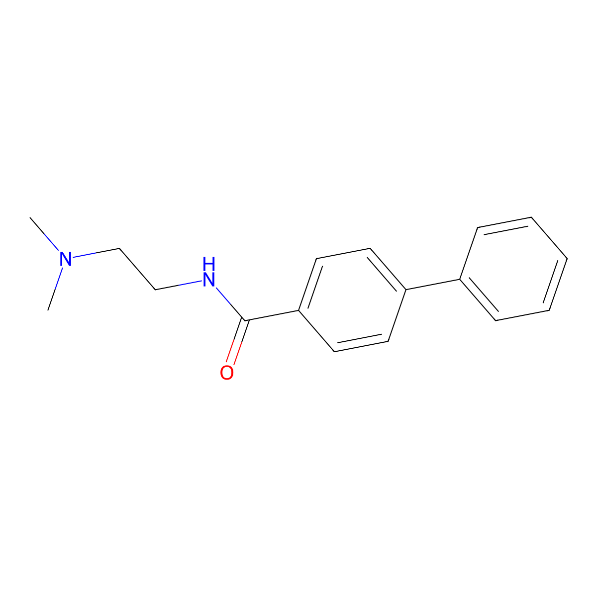 N-[2-(dimethylamino)ethyl]biphenyl-4-carboxamide molecular structure, CAS 301678-40-0