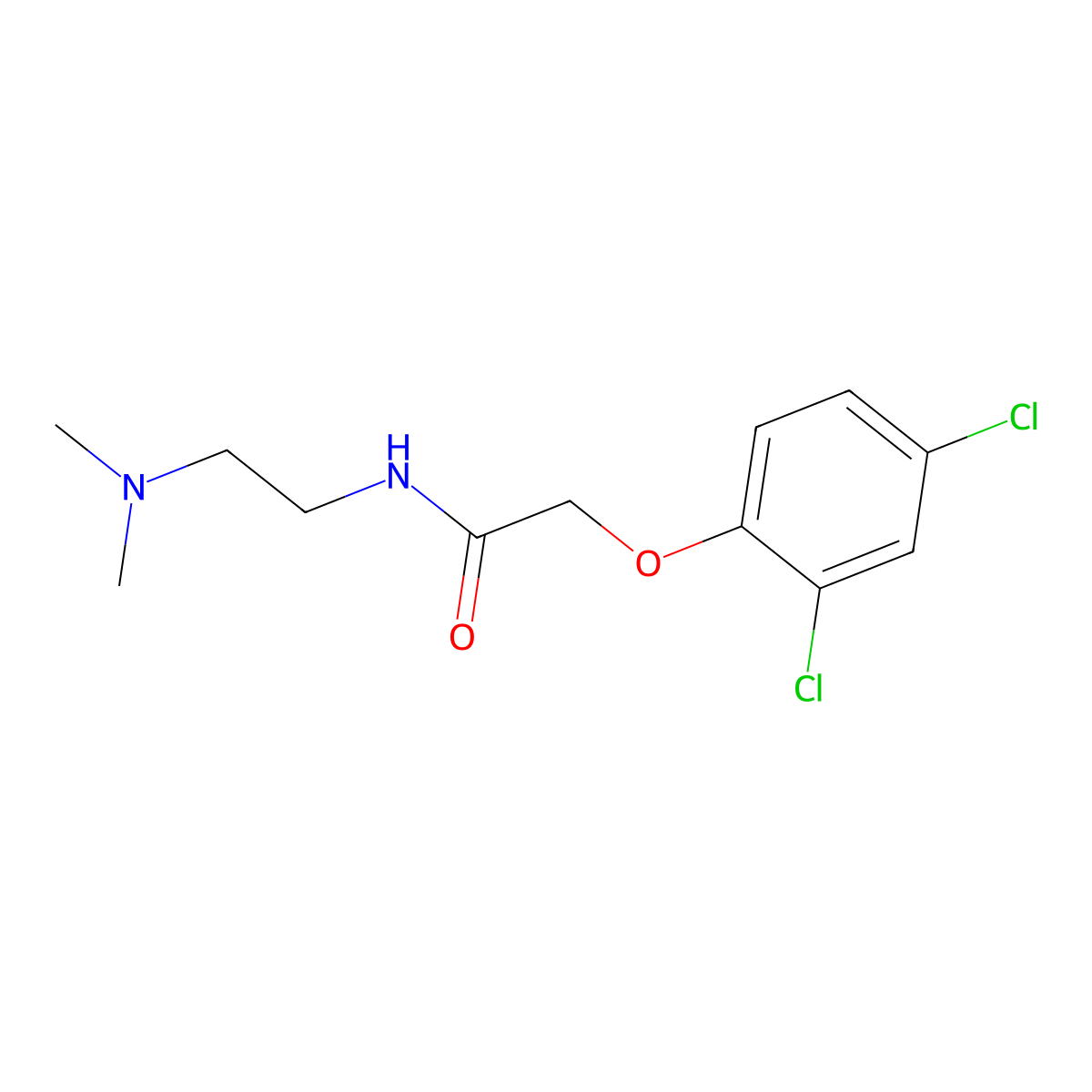 2-(2,4-dichlorophenoxy)-N-[2-(dimethylamino)ethyl]acetamide molecular structure, CAS 301678-41-1