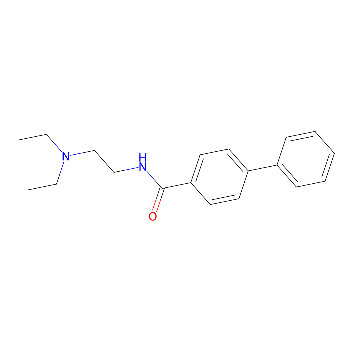 N-(2-(diethylamino)ethyl)-[1,1'-biphenyl]-4-carboxamide molecular structure, CAS 301678-45-5