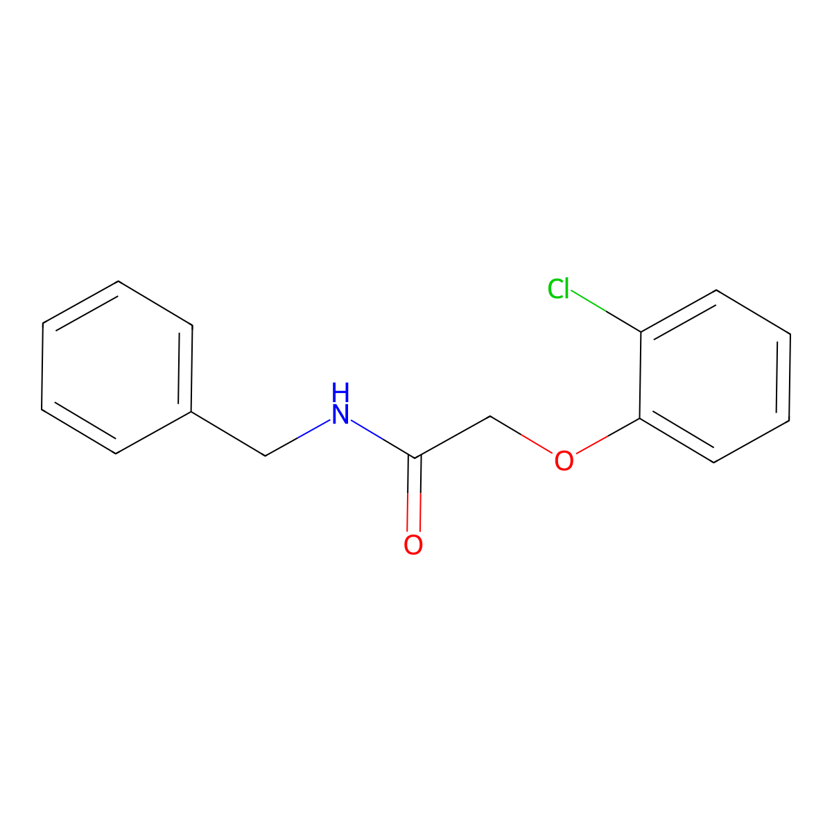 N-benzyl-2-(2-chlorophenoxy)acetamide molecular structure, CAS 301678-58-0