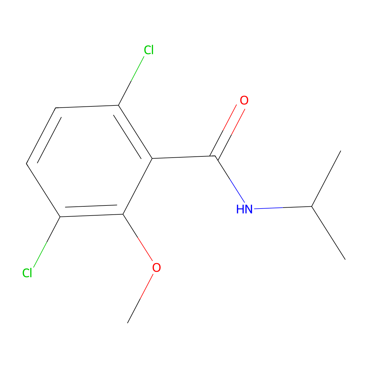 3,6-dichloro-2-methoxy-N-propan-2-ylbenzamide molecular structure, CAS 301680-10-4