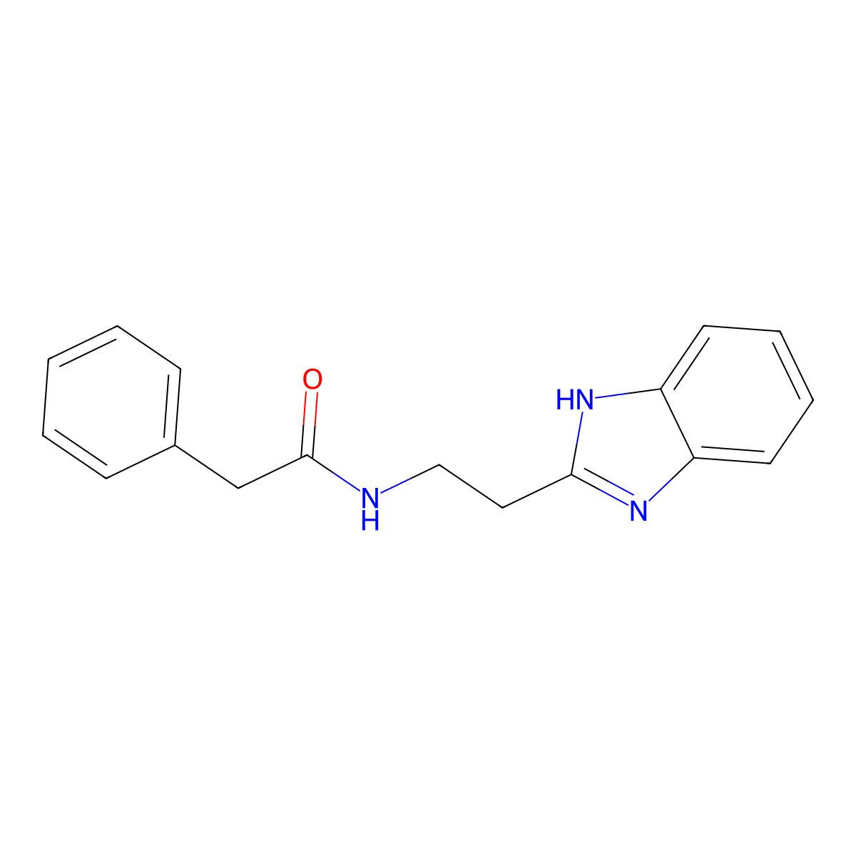 N-[2-(1H-1,3-benzodiazol-2-yl)ethyl]-2-phenylacetamide molecular structure, CAS 301680-45-5