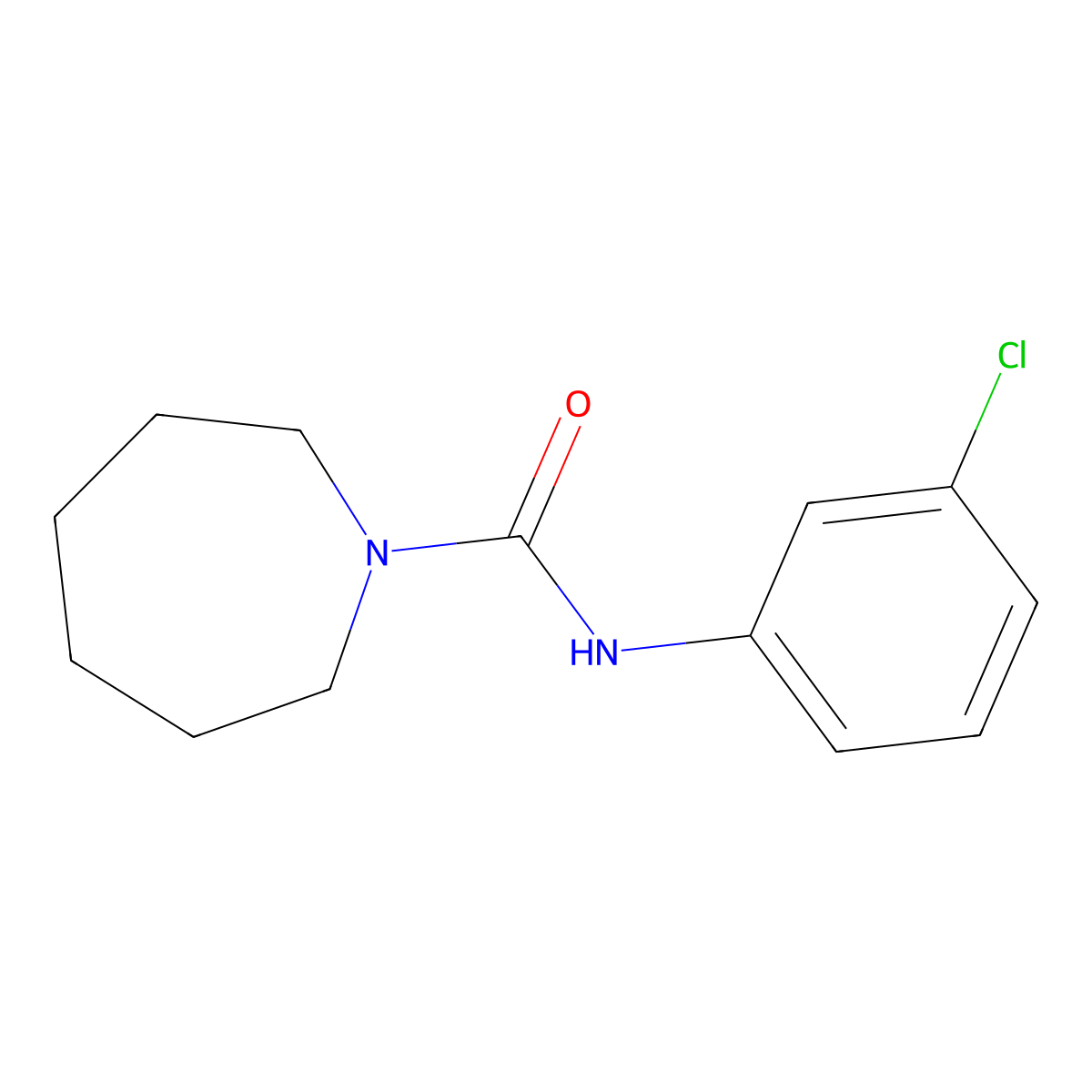 N-(3-Chlorophenyl)-1-azepanecarboxamide molecular structure, CAS 301681-03-8