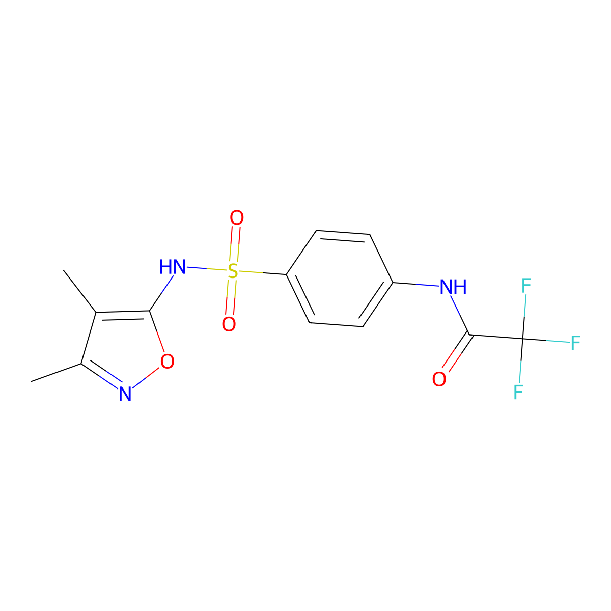 N-[4-(3,4-Dimethyl-isoxazol-5-ylsulfamoyl)-phenyl]-2,2,2-trifluoro-acetamide molecular structure, CAS 301681-25-4