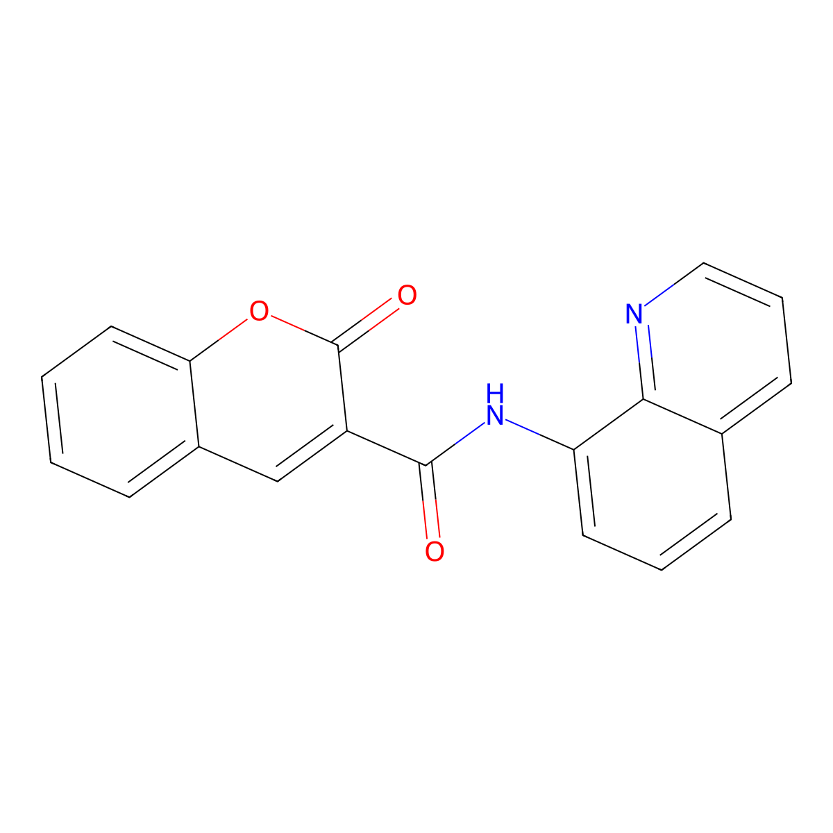 2-oxo-N-(quinolin-8-yl)-2H-chromene-3-carboxamide molecular structure, CAS 301681-76-5