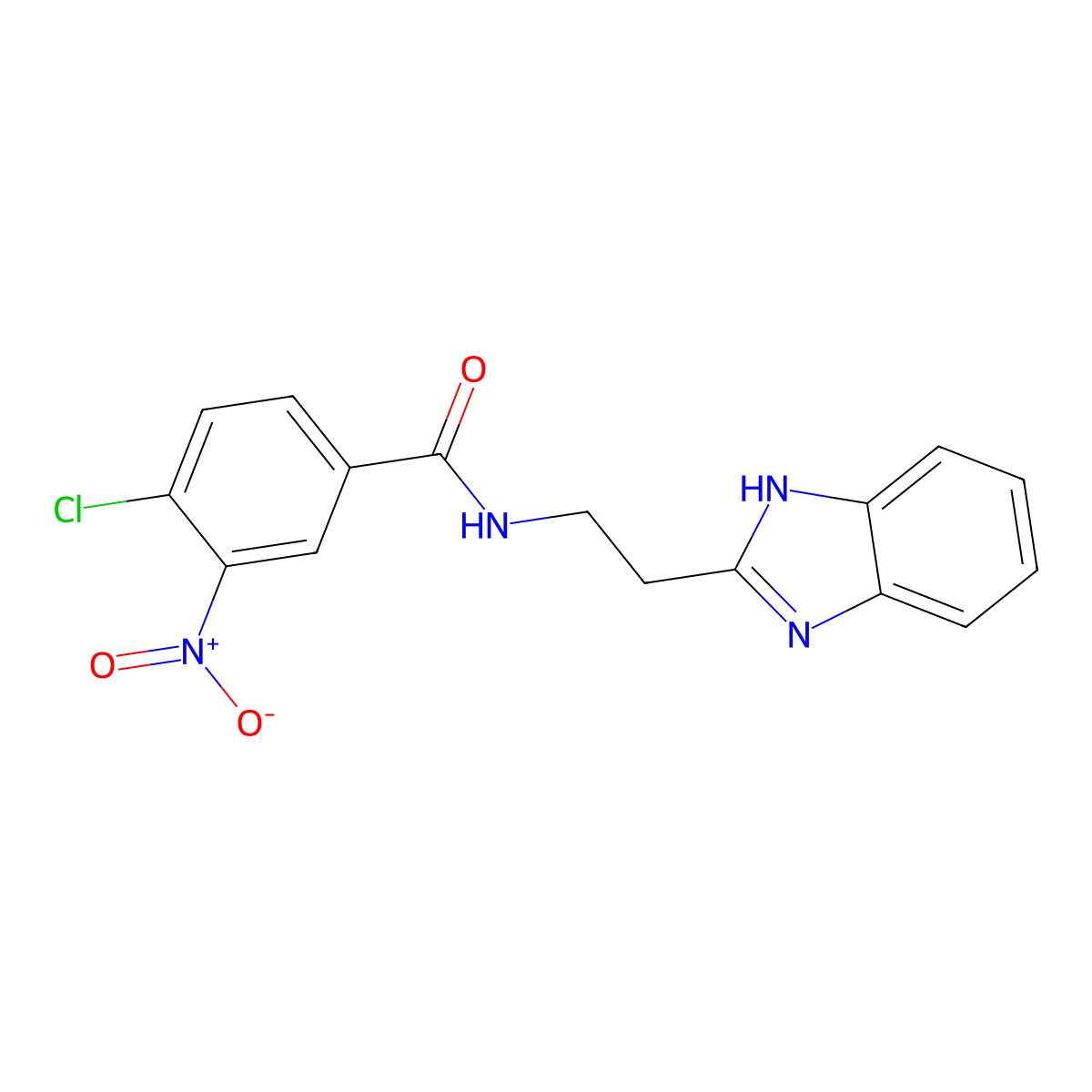 N-[2-(1H-benzimidazol-2-yl)ethyl]-4-chloro-3-nitrobenzamide molecular structure, CAS 301682-03-1