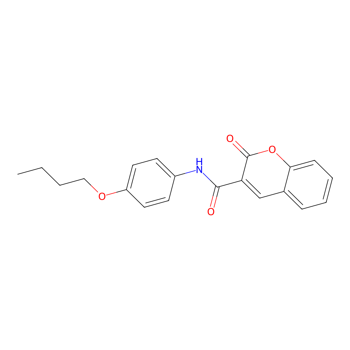 N-(4-butoxyphenyl)-2-oxo-2H-chromene-3-carboxamide molecular structure, CAS 301682-42-8