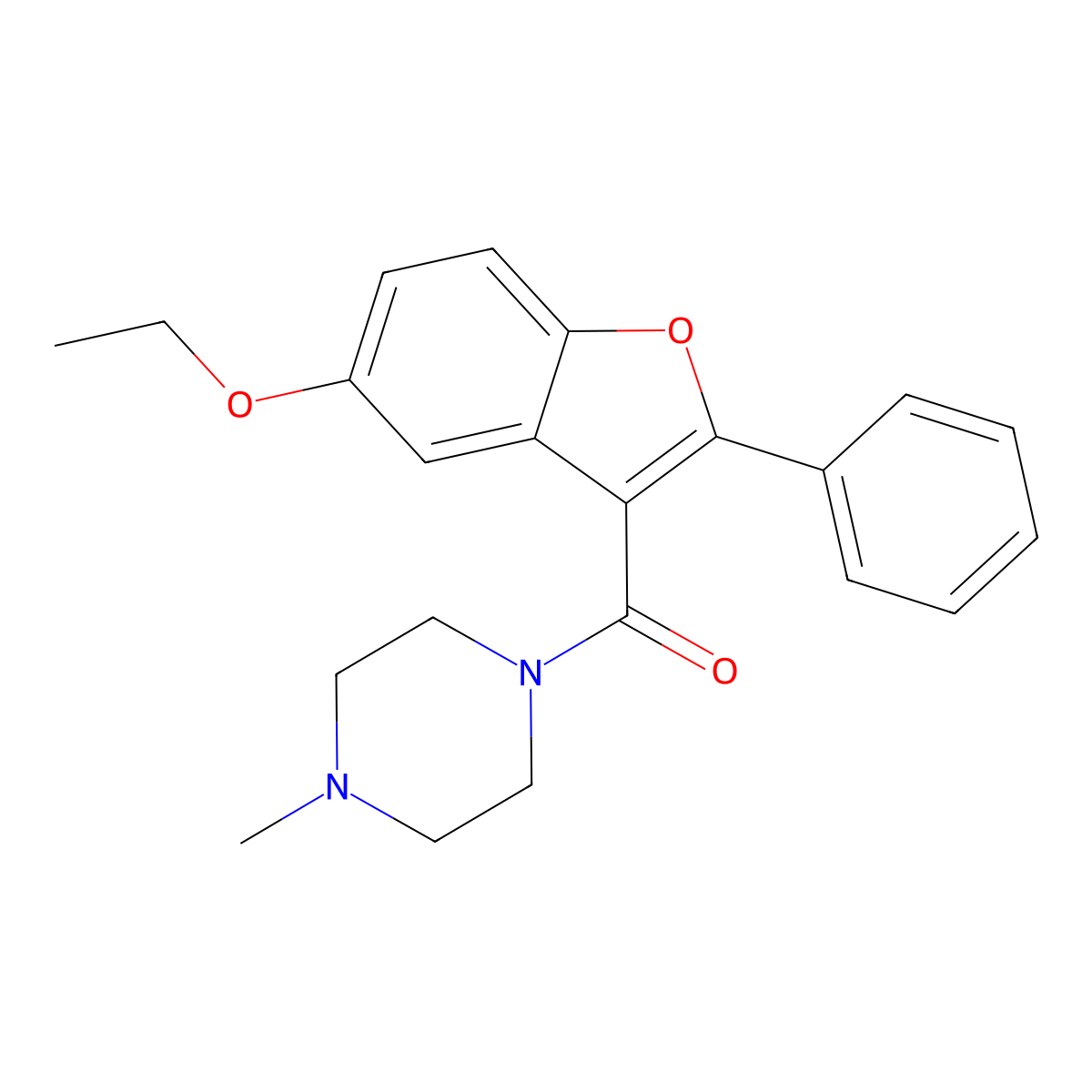 1-[(5-Ethoxy-2-phenyl-1-benzofuran-3-yl)carbonyl]-4-methylpiperazine molecular structure, CAS 301682-72-4