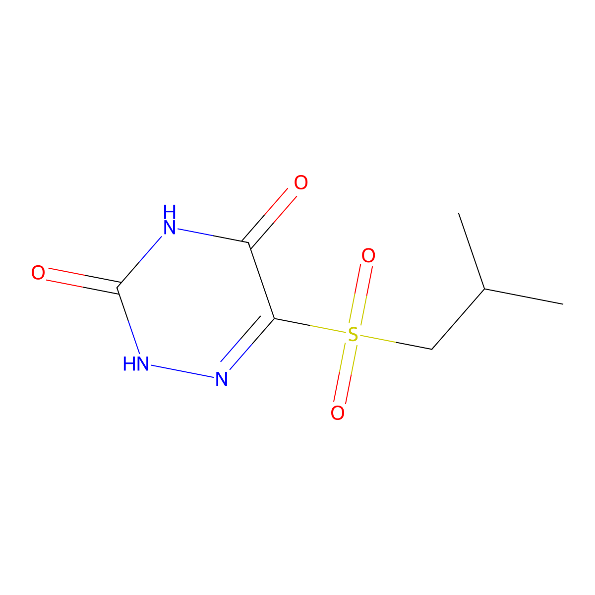 6-(Isobutylsulfonyl)-1,2,4-triazine-3,5(2H,4H)-dione molecular structure, CAS 301683-29-4